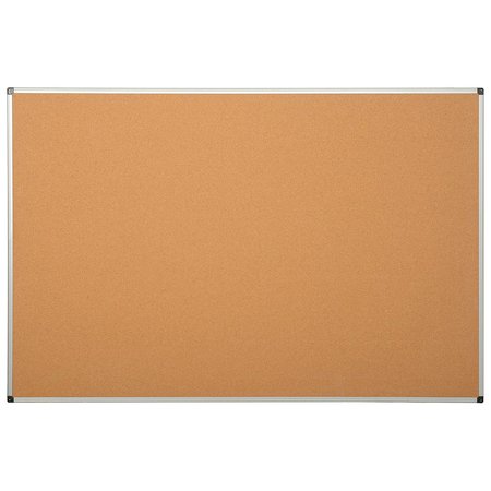 GLOBAL INDUSTRIAL Cork Bulletin Board w/Aluminum Frame, 72 x 48 695319